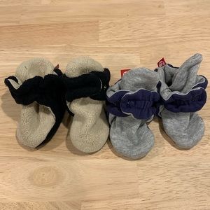 2 pairs Zutano 6 month booties